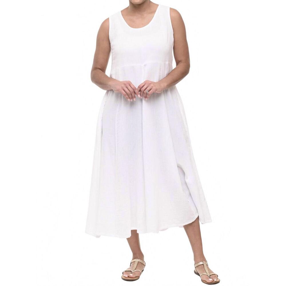 NEW TULIP CLOTHING amira midi dress in white